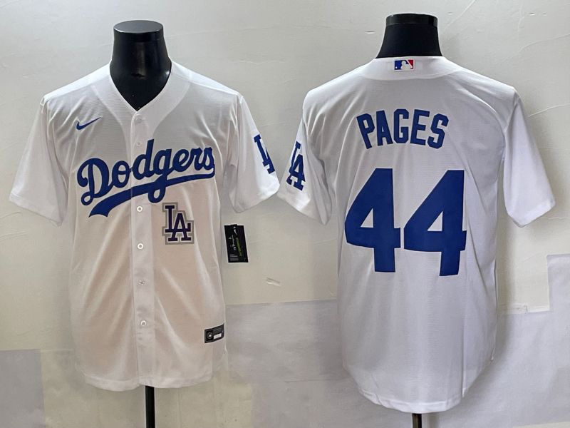 Men 2025 Los Angeles Angels #44 Pages White Game Nike MLB Jersey style 13
